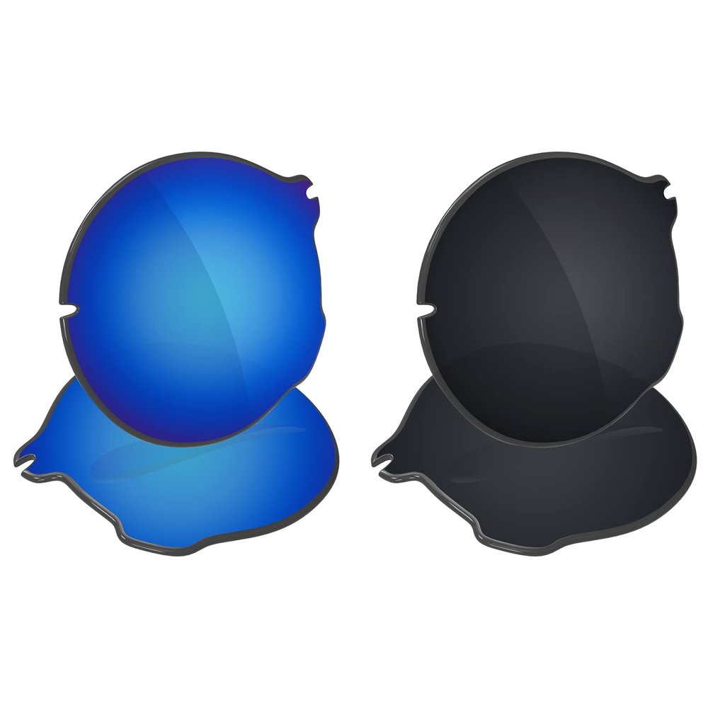 Galvanic Replacement Lenses for Oakley Tailend OO4088 Sunglasses - Ice + Black Polarized - Combo Pack
