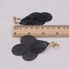 Grace Jun Handmade Multi-layer Clover Water Drop Shape Clip on Earrings No Pierced for Women (Black clip on) view 2