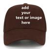Custom Baseball Cap for Men Women - Personalized Hat Text/Logo/Image, Customized Adjustable Trucker Caps Casual Sun Peak Hat Travel & Gifts Brown view 1