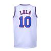 Men's Basketball Jersey #10 LOLA Space Movie Shirts (White, Large) view 1
