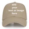 Custom Baseball Cap for Men Women - Personalized Hat Text/Logo/Image, Customized Adjustable Trucker Caps Casual Sun Peak Hat Travel & Gifts Khaki view 1