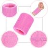 12 Pack Sweatbands Sports Wristband Cotton Sweat Band for Men and Women, Good for Tennis, Basketball, Running, Gym, Working Out (Pink) view 3
