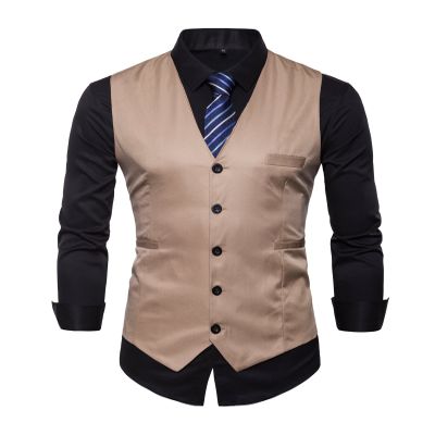 AOYOG Mens Formal Business Vest for Suit or Tuxedo