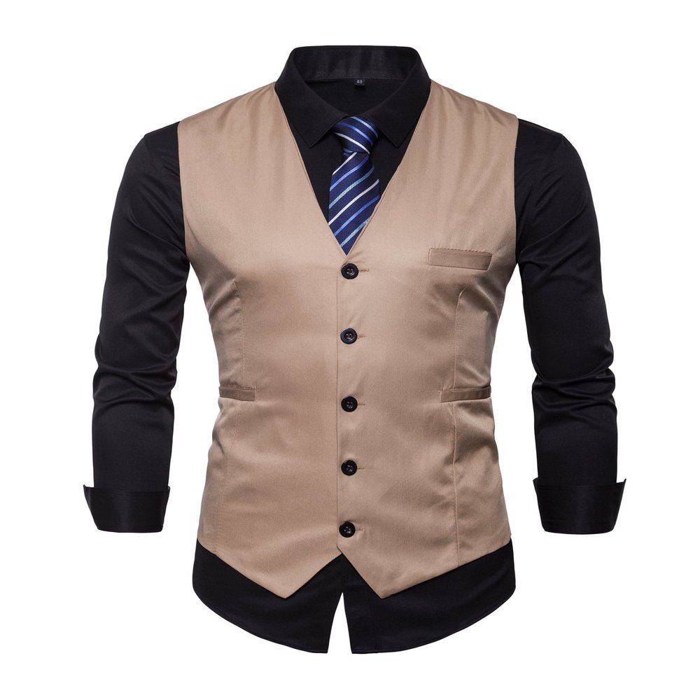 AOYOG Mens Formal Business Vest for Suit or Tuxedo