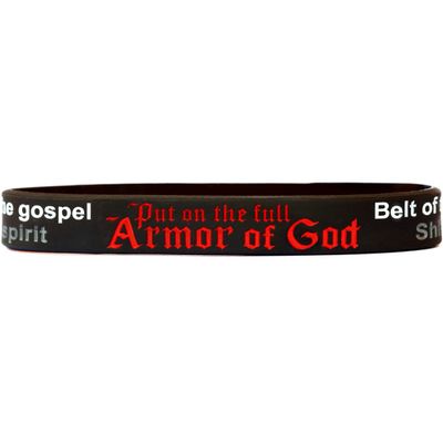 SayitBands 1 Armor of God Silicone Wristband Bracelet Ephesians 6:10-18