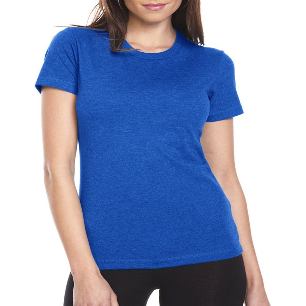 Next Level Women's Crew Tee-Black + Royal (2 Pack) - XX-Large