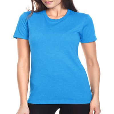 Next Level Women's Crew Tee-Black + Turquoise (2 Pack) - XX-Large