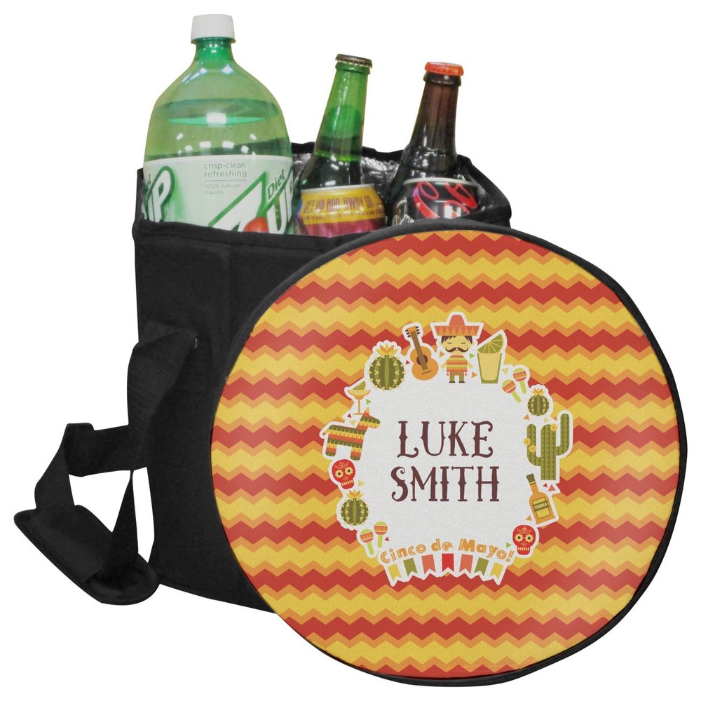 YouCustomizeIt Personalized Fiesta - Cinco de Mayo Collapsible Cooler & Seat