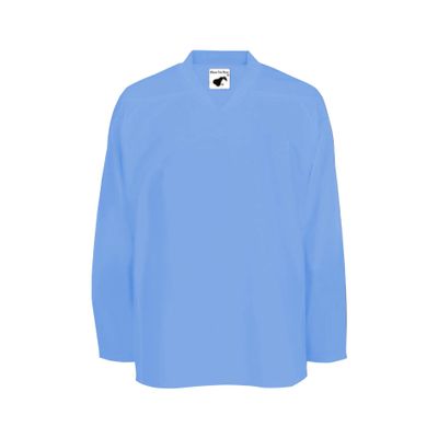 PEAR SOX Mesh Polyester Ice Hockey Jersey for Men's - Athletic Plain Practice/League/Team Jersey with Long Sleeves Sky