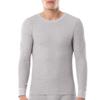 Fruit of the Loom Men's Classic Midweight Waffle Thermal Underwear Crew Top (1 & 2 Packs), Light Grey Heather/Black Soot (2 Pack), Medium view 3