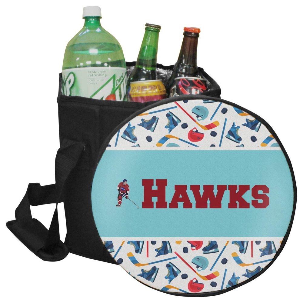 YouCustomizeIt Personalized Hockey 2 Collapsible Cooler & Seat