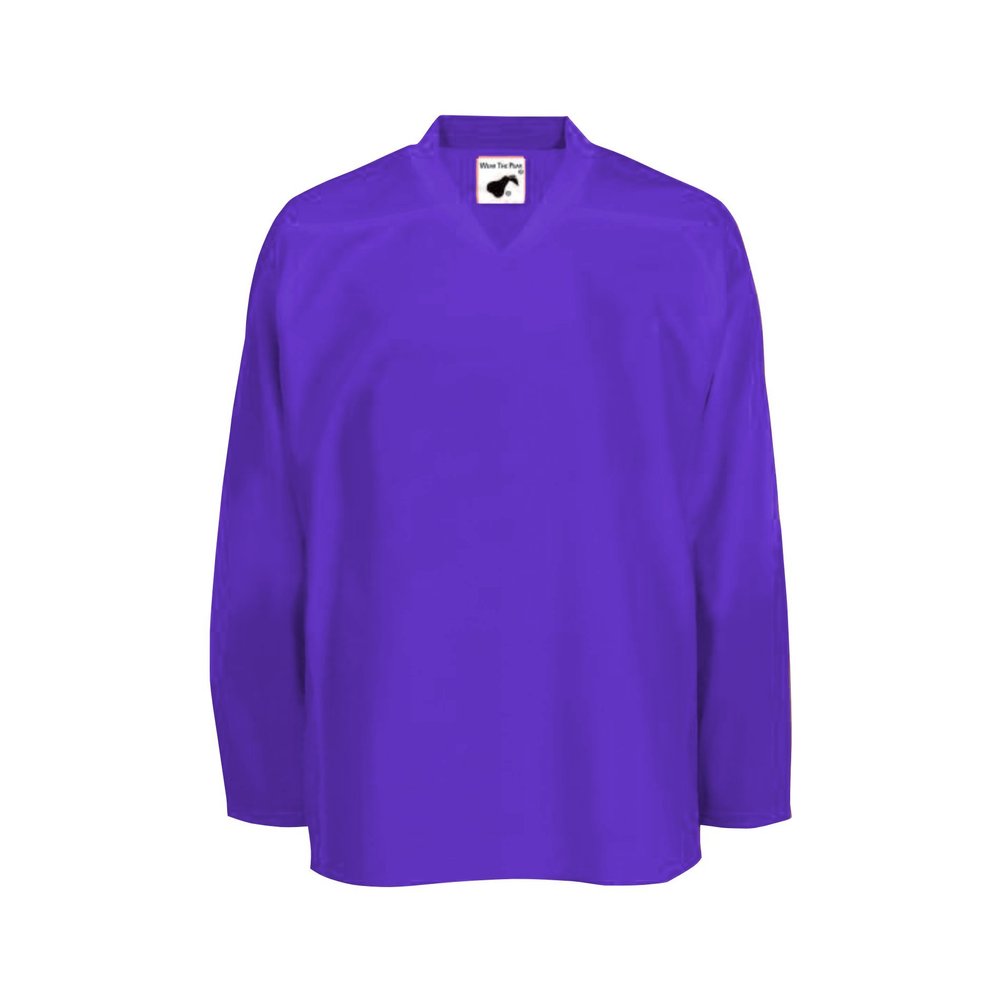 PEAR SOX Mesh Polyester Ice Hockey Jersey for Men's - Athletic Plain Practice/League/Team Jersey with Long Sleeves Purple