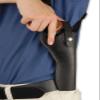 Barsony Black Leather Vertical Shoulder Holster w/Speed-Loader Pouch for 6" Rossi 981 8 Round Right view 4