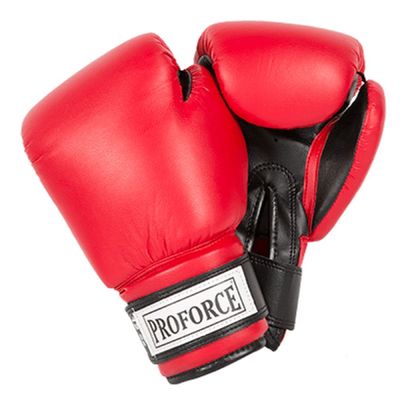 ProForce Leatherette Boxing Gloves Red w/Black Palm 24 oz