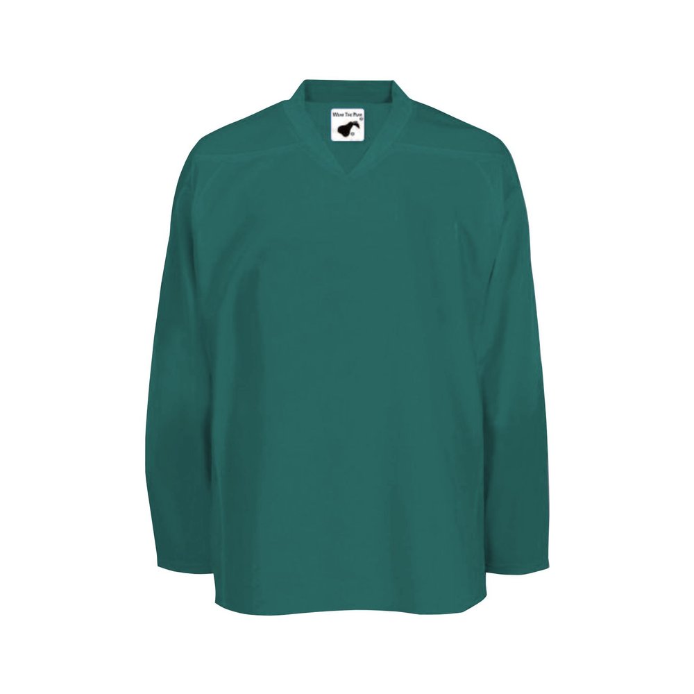 PEAR SOX Mesh Polyester Ice Hockey Jersey for Men's - Athletic Plain Practice/League/Team Jersey with Long Sleeves Teal