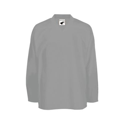 PEAR SOX Mesh Polyester Ice Hockey Jersey for Men's - Athletic Plain Practice/League/Team Jersey with Long Sleeves Silver