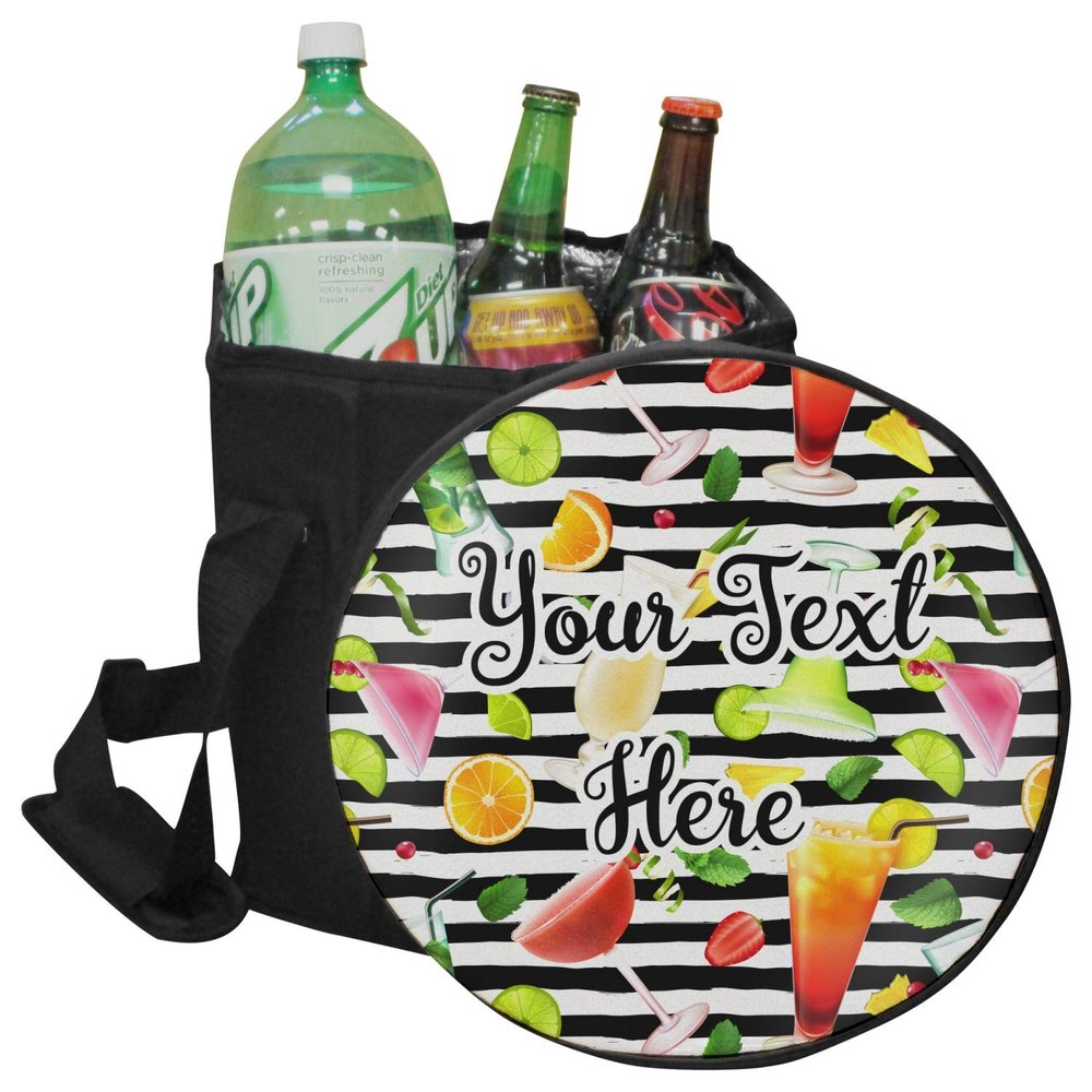 YouCustomizeIt Personalized Cocktails Collapsible Cooler & Seat