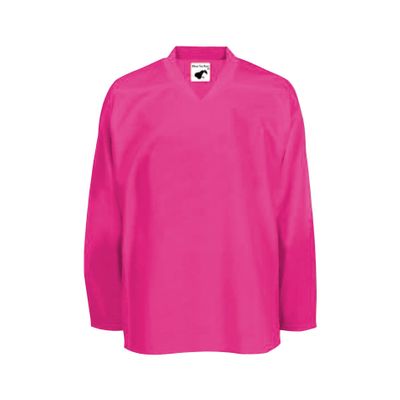 PEAR SOX Mesh Polyester Ice Hockey Jersey for Men's - Athletic Plain Practice/League/Team Jersey with Long Sleeves Pink