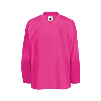 PEAR SOX Mesh Polyester Ice Hockey Jersey for Men's - Athletic Plain Practice/League/Team Jersey with Long Sleeves Pink