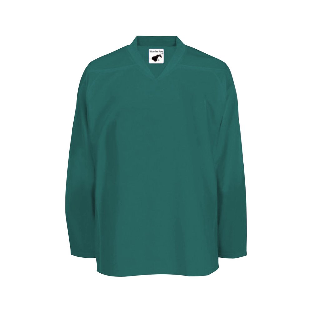 PEAR SOX Mesh Polyester Ice Hockey Jersey for Men's - Athletic Plain Practice/League/Team Jersey with Long Sleeves Teal