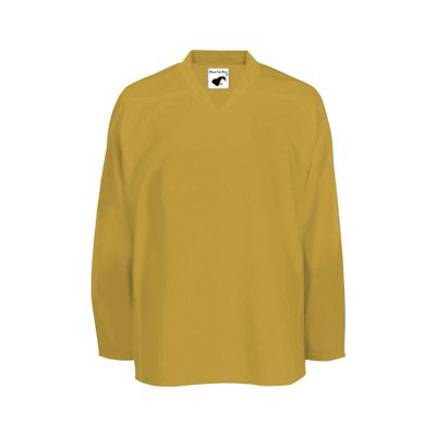 PEAR SOX Mesh Polyester Ice Hockey Jersey for Men's - Athletic Plain Practice/League/Team Jersey with Long Sleeves Vegas Gold
