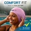 Long Hair Swim Cap - Swimming Caps for Women Men - Extra Large Swim Caps - Premium Waterproof Silicone Swim Cap - Dreadlocks - Suits Recreational Swimmers (Rose Quartz L) view 2