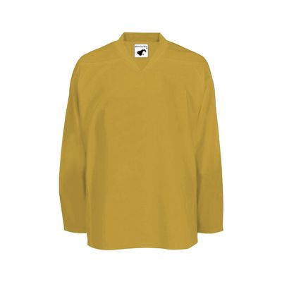 PEAR SOX Mesh Polyester Ice Hockey Jersey for Men's - Athletic Plain Practice/League/Team Jersey with Long Sleeves Vegas Gold