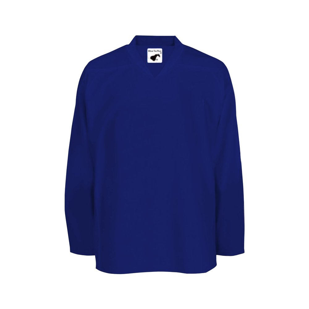 Pearsox Mesh Polyester Ice Hockey Jersey for Men's - Athletic Plain Practice/League/Team Jersey with Long Sleeves Royal