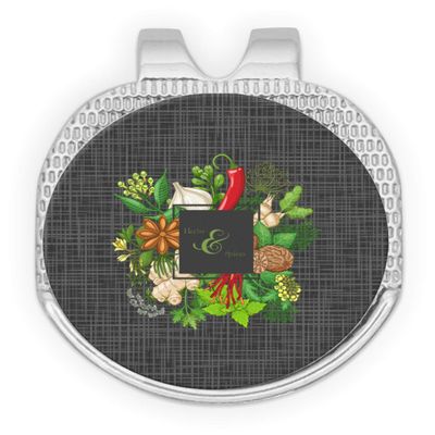 YouCustomizeIt Personalized Herbs & Spices Golf Ball Marker - Hat Clip - Silver