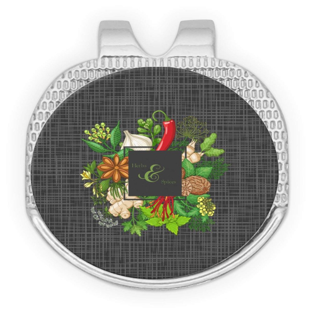 YouCustomizeIt Personalized Herbs & Spices Golf Ball Marker - Hat Clip - Silver
