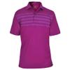Monterey Club Men's Lucas Stripe Contrast Polo Shirt #1140 (Mulberry/Ocean Blue, Large) view 1