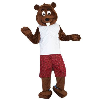 Castor fiber beaver Mascot Costume Cartoon Character Adult Sz Real Picture