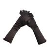PURFUN Little Girls Long Satin Gloves Kids First Holy Communion Dinner Birthday Tea Party Wedding Halloween Costume Black Full-Finger Short Gloves Mittens Dress Up Accessory Mitts for 6-10 Yrs view 2