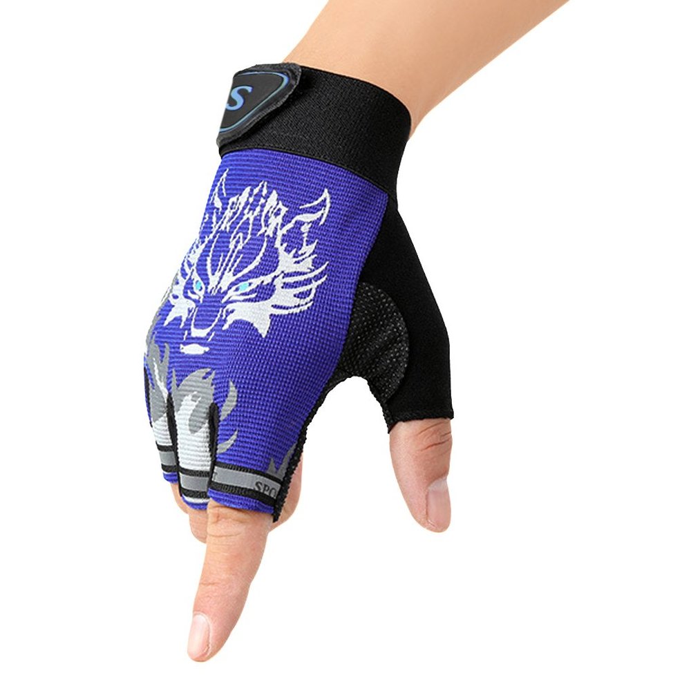 Kids Cycling Gloves for Girls Boys Youth Half Finger Sports Gloves Mittens Sun UV protection Gloves Breathable Non-slip Gel Pad Shockproof Fingerless Gloves for Riding Bike Running Climbing Fitness