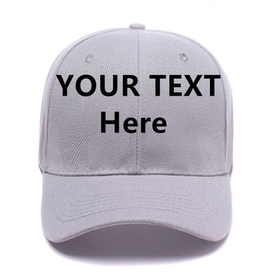 Custom Baseball Cap for Unique Gifts,Personalized Unisex Street Style Plain Hat with Snapback Hats Grey