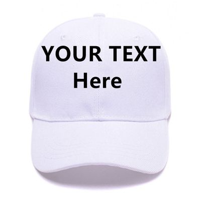 Custom Baseball Cap for Unique Gifts,Personalized Unisex Street Style Plain Hat with Snapback Hats White