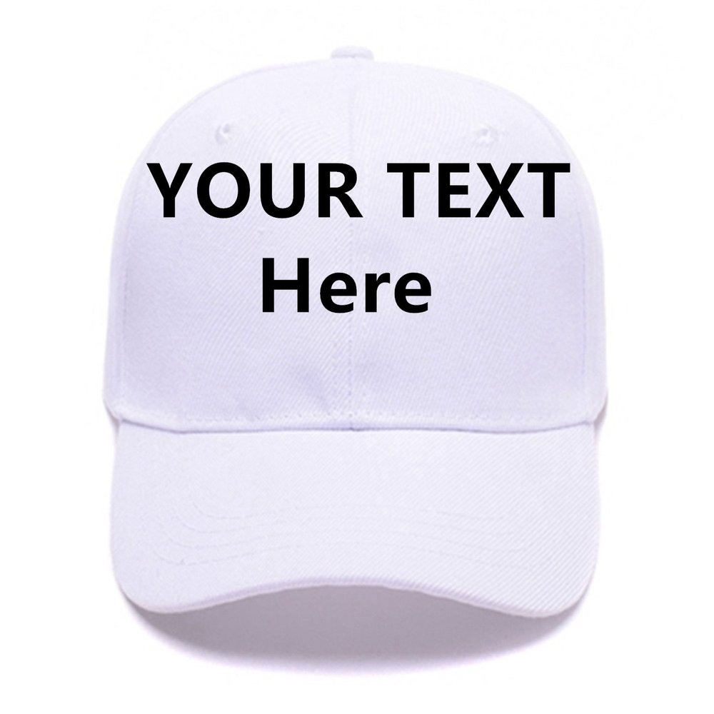 Custom Baseball Cap for Unique Gifts,Personalized Unisex Street Style Plain Hat with Snapback Hats White