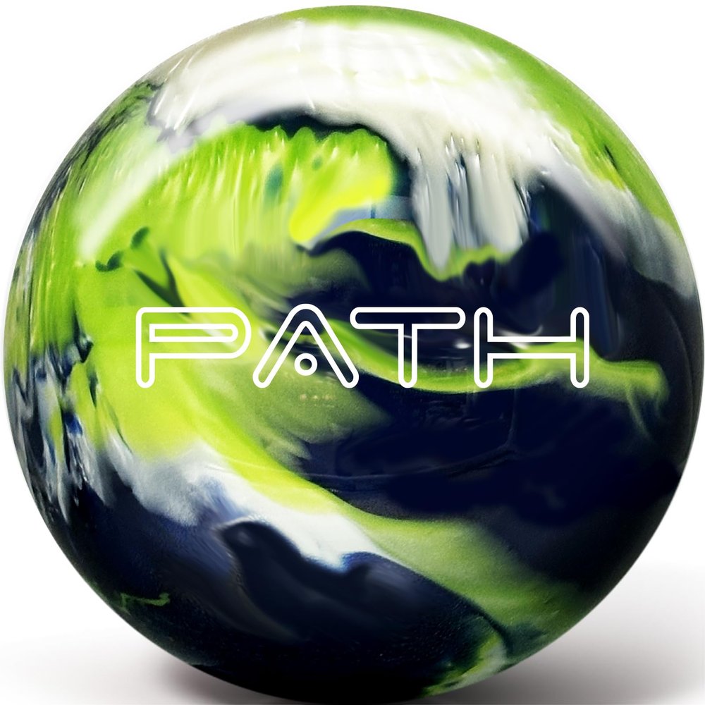 Pyramid Path Bowling Ball (Navy/Lime Green/White, 13 LB)