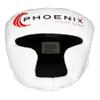 Flight Headgear w/Cheek and Chin Protection, Leather Sparring Headgear, Boxing, MMA, Muay Thai Kickboxing, Mixed Martial Arts, UFC (White, Medium) view 2