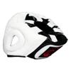 Flight Headgear w/Cheek and Chin Protection, Leather Sparring Headgear, Boxing, MMA, Muay Thai Kickboxing, Mixed Martial Arts, UFC (White, Medium) view 4