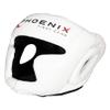 Flight Headgear w/Cheek and Chin Protection, Leather Sparring Headgear, Boxing, MMA, Muay Thai Kickboxing, Mixed Martial Arts, UFC (White, X-Large) view 1