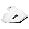 Flight Headgear w/Cheek and Chin Protection, Leather Sparring Headgear, Boxing, MMA, Muay Thai Kickboxing, Mixed Martial Arts, UFC (White, Small) view 3