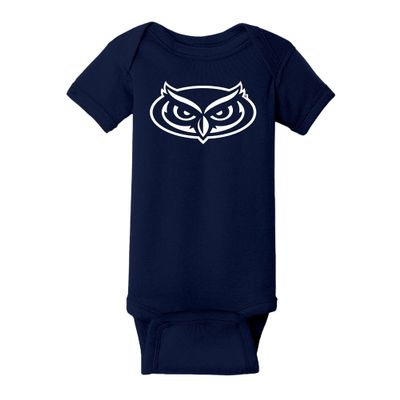 UGP Campus Apparel YC02 - Florida Atlantic Owls Primary Logo Infant Creeper Bodysuit - Newborn - Navy