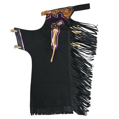 HILASON Western Horse Bull Riding Genuine Leather Rodeo Chaps | for Men and Women Unisex