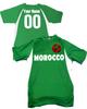 Custom Morocco Soccer Ball 1 Jersey Youth Large in Kelly Green and White view 1
