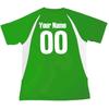 Custom Morocco Soccer Ball 1 Jersey Youth Large in Kelly Green and White view 2