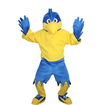Blue Sports Eagle Cartoon Costume Mascot Plush with Mask for Adult Cosplay Party Halloween Dress Up
