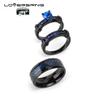 Couple Ring Bridal Set His Hers Women Black Gold Plated Blue CZ Men Celtic Dragon stainless steel Wedding Band Jewelry view 3