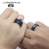 Couple Ring Bridal Set His Hers Women Black Gold Plated Blue CZ Men Celtic Dragon stainless steel Wedding Band Jewelry view 4