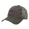 Rapiddominance Mens Ripstop Trucker Cap, USA Flag,Olive Drab, Olive Drab view 1